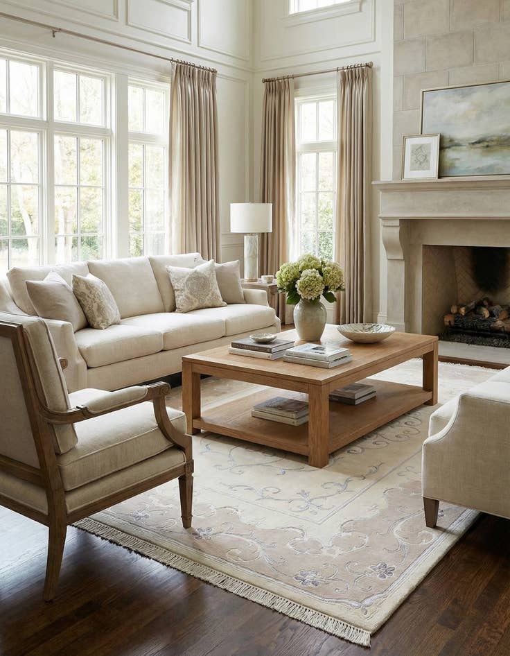 Detail image of  5' 7 x 8' 2  Hand Knotted Darya Wool Rug