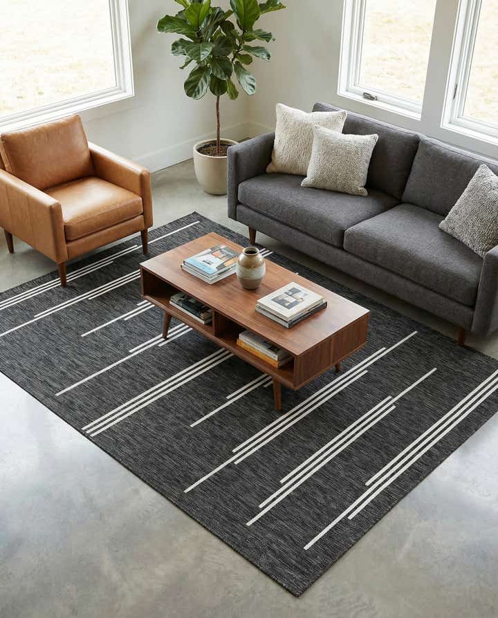 6' x 9' Easy-Clean Modern Indoor / Outdoor Rug