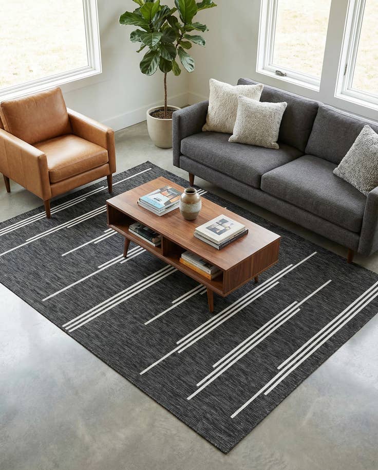 Detail image of 6' x 9' Easy-Clean Modern Indoor / Outdoor Rug
