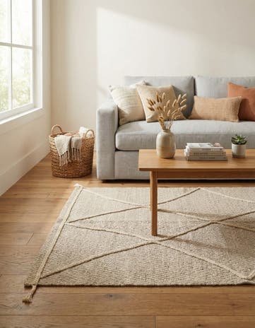 3' 4 x 6' 3 Hand Knotted Moroccan Wool Rug