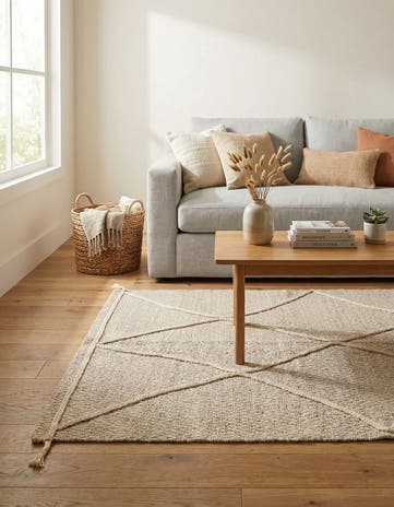 3' 4 x 6' 3 Hand Knotted Moroccan Wool Rug