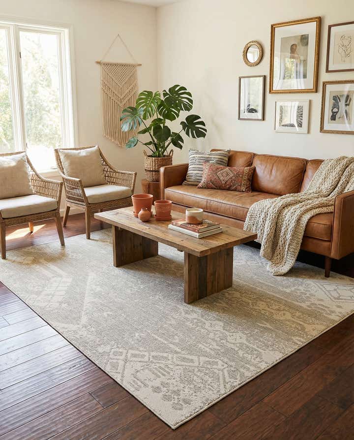 7' x 10' Easy-Clean Bohemian Indoor / Outdoor Rug