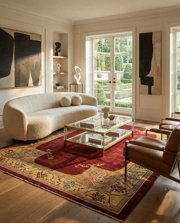 6' 2 x 8' 3 Hand Knotted Peshawar Ziegler Rug
