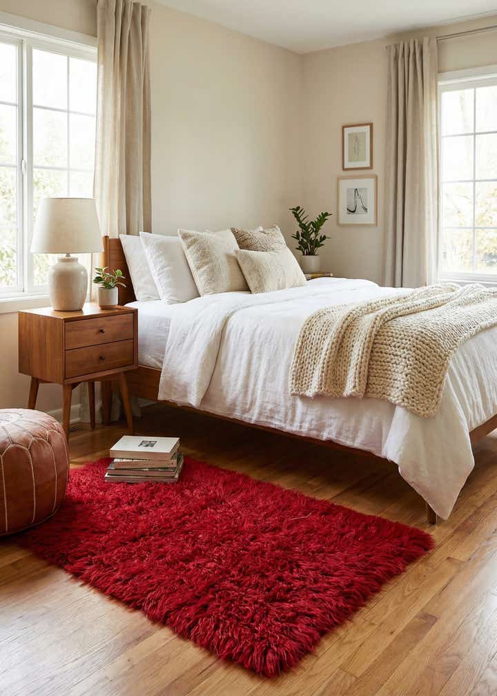 2' 7 x 4' 10 Hand Knotted Moroccan Wool Rug