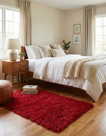2' 7 x 4' 10 Hand Knotted Moroccan Wool Rug