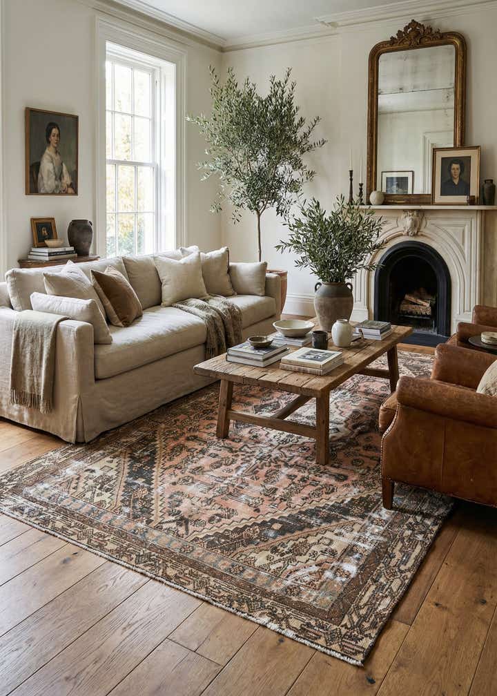 6' 2 x 10' Hand Knotted Ultra Vintage Persian Wool Rug