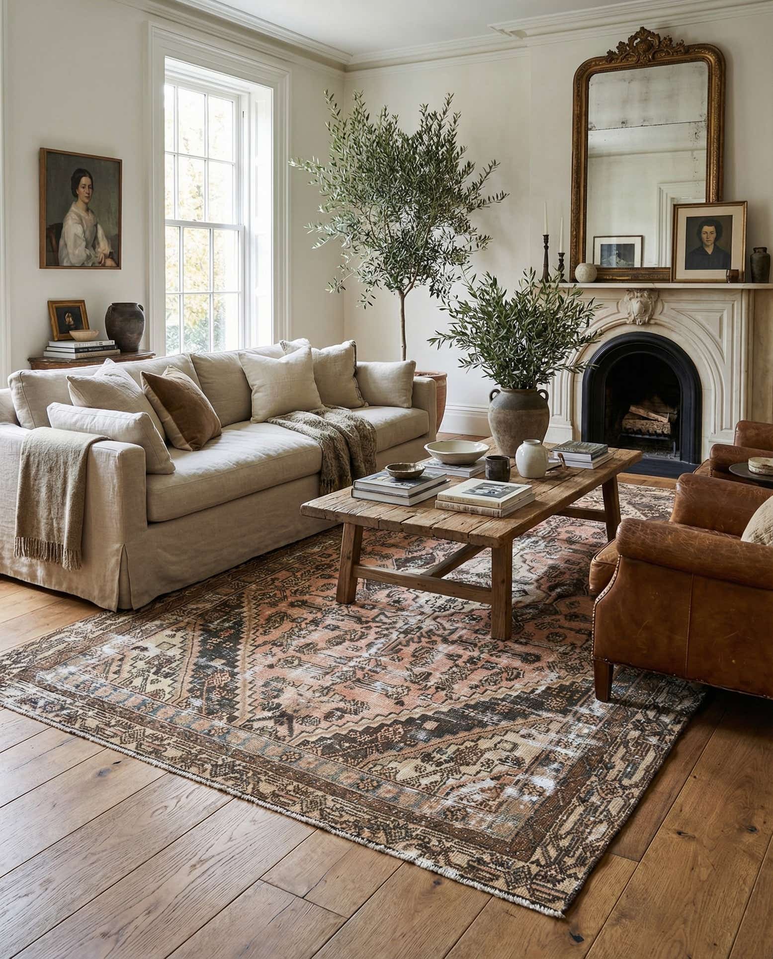6' 2 x 10' Hand Knotted Ultra Vintage Persian Wool Rug
