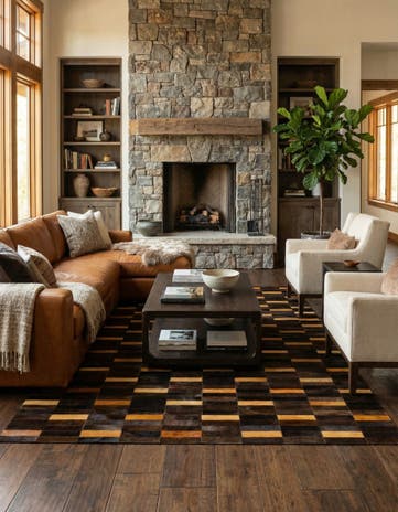 5' 1 x 8' Cowhide - Patchwork Rug