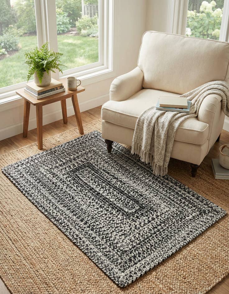 Detail image of 2' 2 x 3' 1  Hand Woven Eco Verse   Washable Indoor / Outdoor Rug