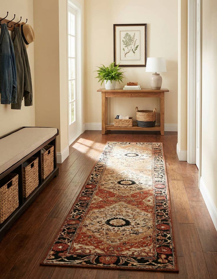 Detail image of 2' x 8'  Washable Traditional Indoor / Outdoor Runner Rug