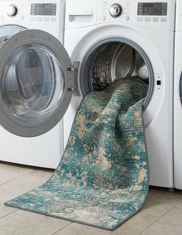 Detail image of  2' x 5'  Washable Modern Indoor / Outdoor Runner Rug