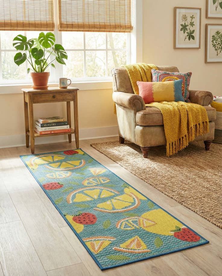 Detail image of 2' x 6' 1 Easy-Clean Baja Indoor / Outdoor Runner Rug