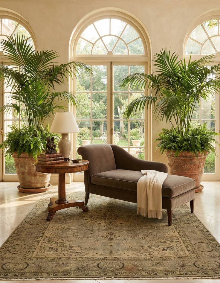 Detail image of 6' 11 x 10' 3  Hand Knotted Kashmar Persian Wool Rug