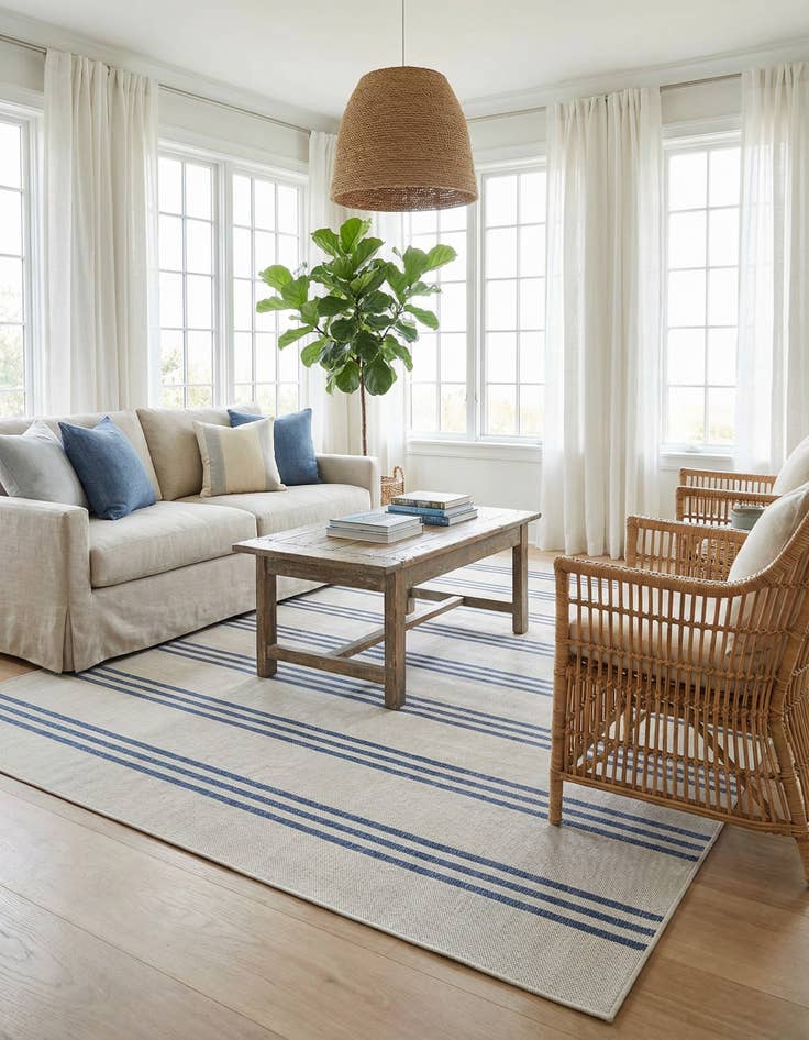 Detail image of 7' x 10'  Washable Jill Zarin Anguilla Indoor / Outdoor Rug