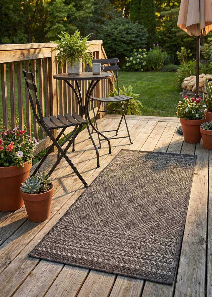 2' x 3' 1 Easy-Clean Trellis Indoor / Outdoor Rug