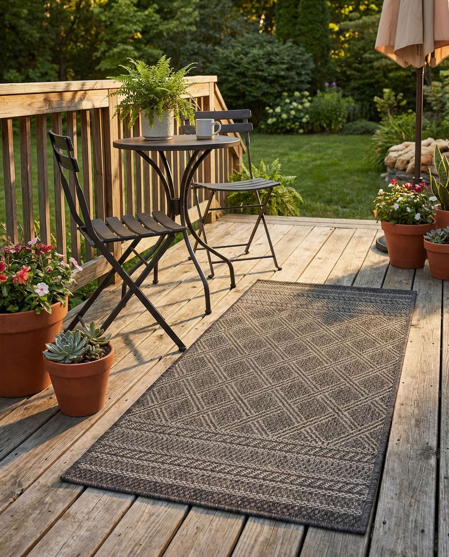 2' x 3' 1 Easy-Clean Trellis Indoor / Outdoor Rug