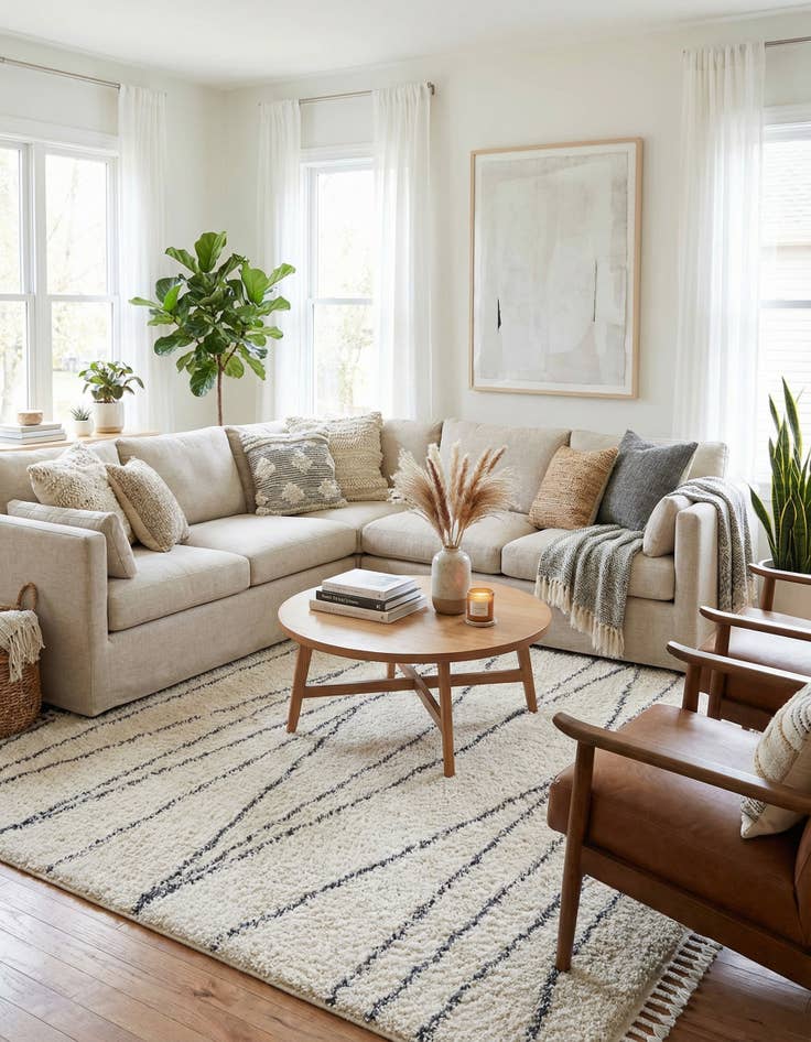 Detail image of 10' x 10' Serenity Shag Square Rug