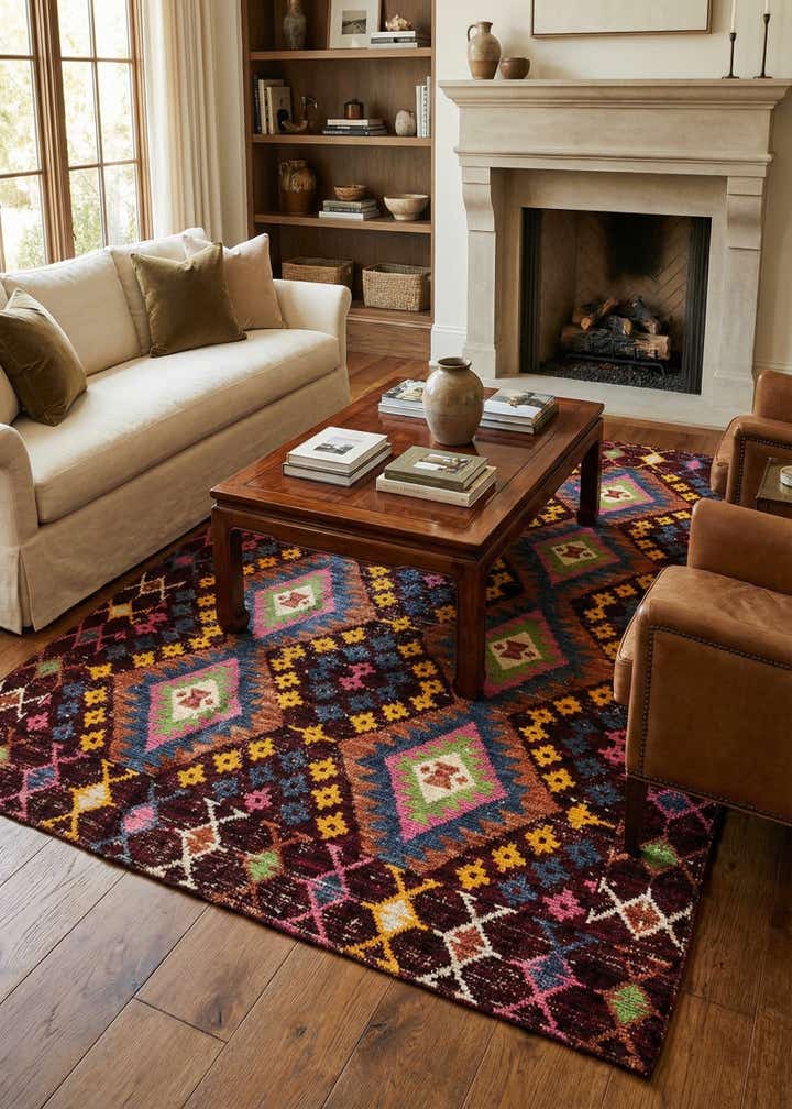 5' 8 x 7' 10 Hand Knotted Darya Wool Rug