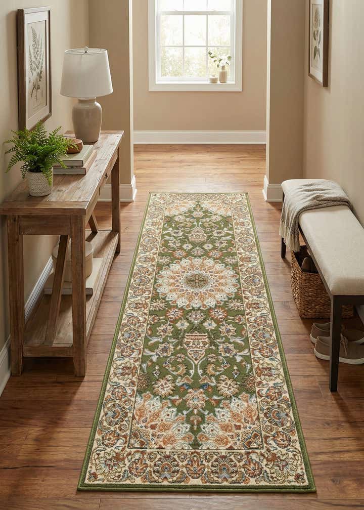 2' x 6' 1 Easy-Clean Traditional Indoor / Outdoor Runner Rug
