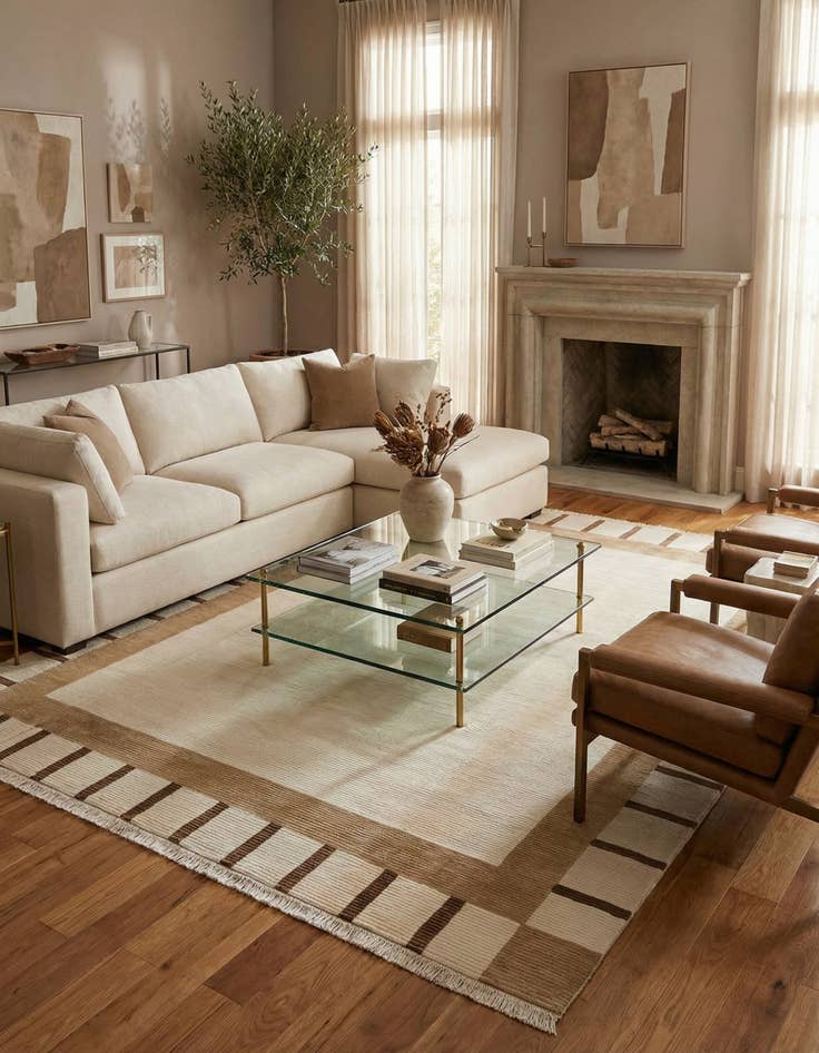 Detail image of 7' 10 x 9' 8  Hand Knotted Darya Wool Rug