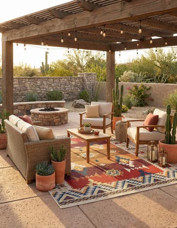 7' 10 x 10' Easy-Clean Baja Indoor / Outdoor Rug