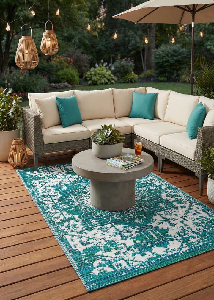 5' x 8' Easy-Clean Vista Breeze Indoor / Outdoor Rug
