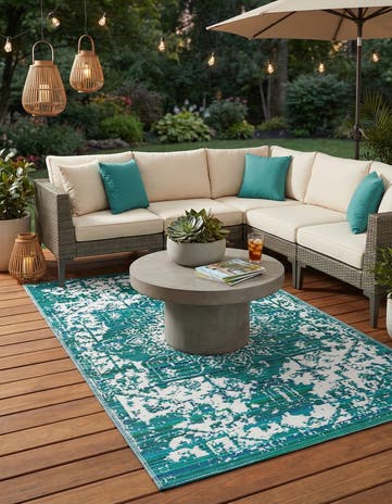 5' x 8' Easy-Clean Vista Breeze Indoor / Outdoor Rug
