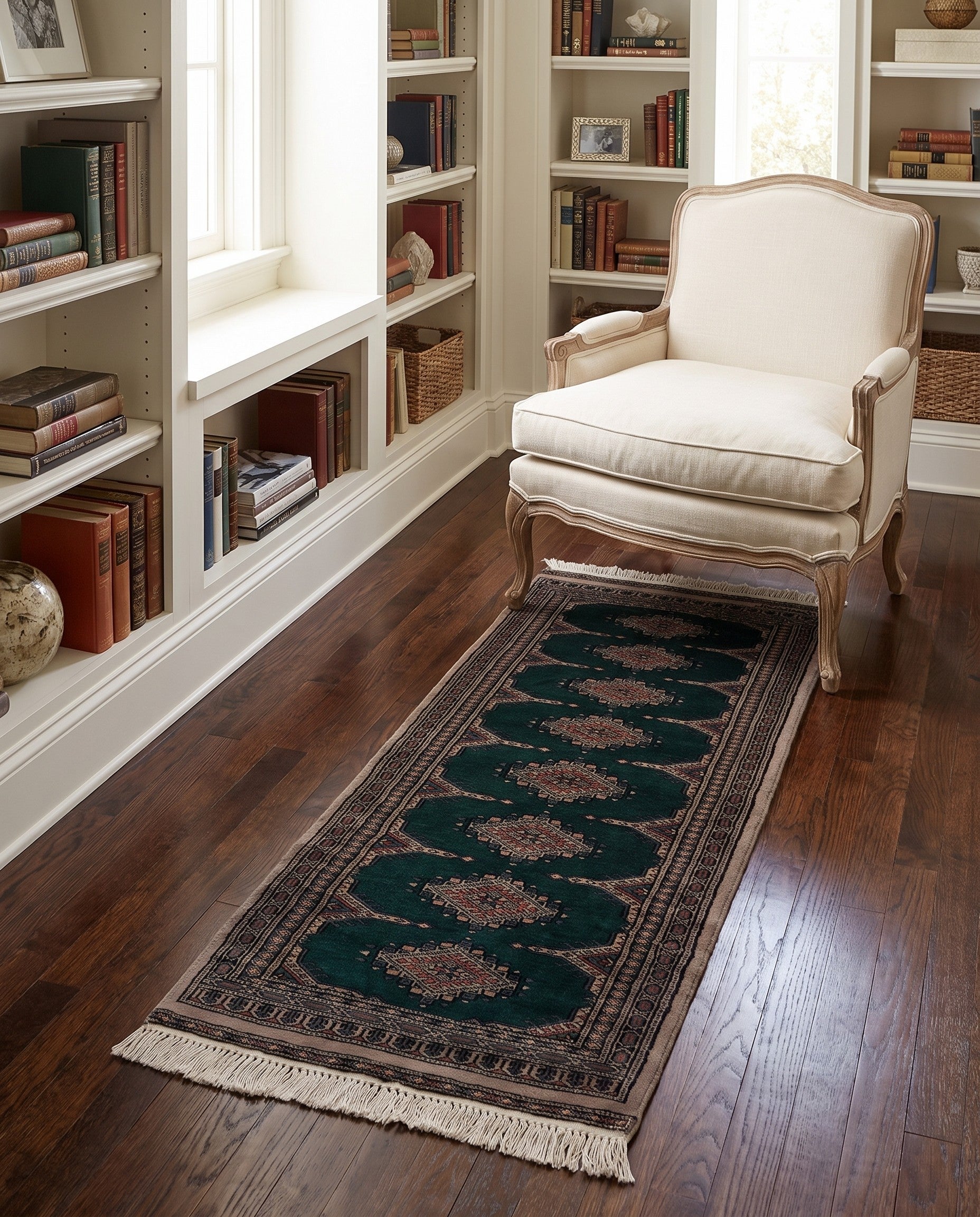 65cm x 155cm Hand Knotted Bokhara Oriental Wool Runner Rug
