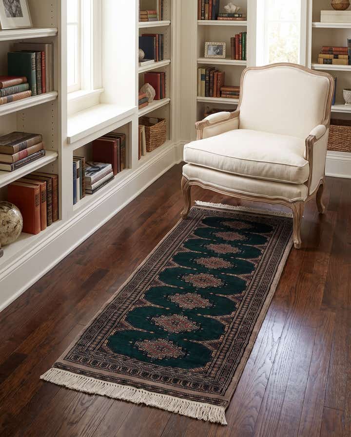 65cm x 155cm Hand Knotted Bokhara Oriental Wool Runner Rug
