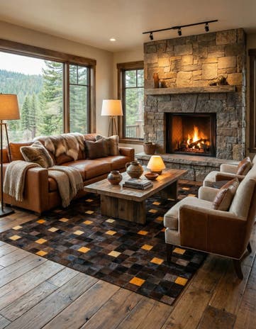 5' 2 x 8' 1 Cowhide Stocks Rug
