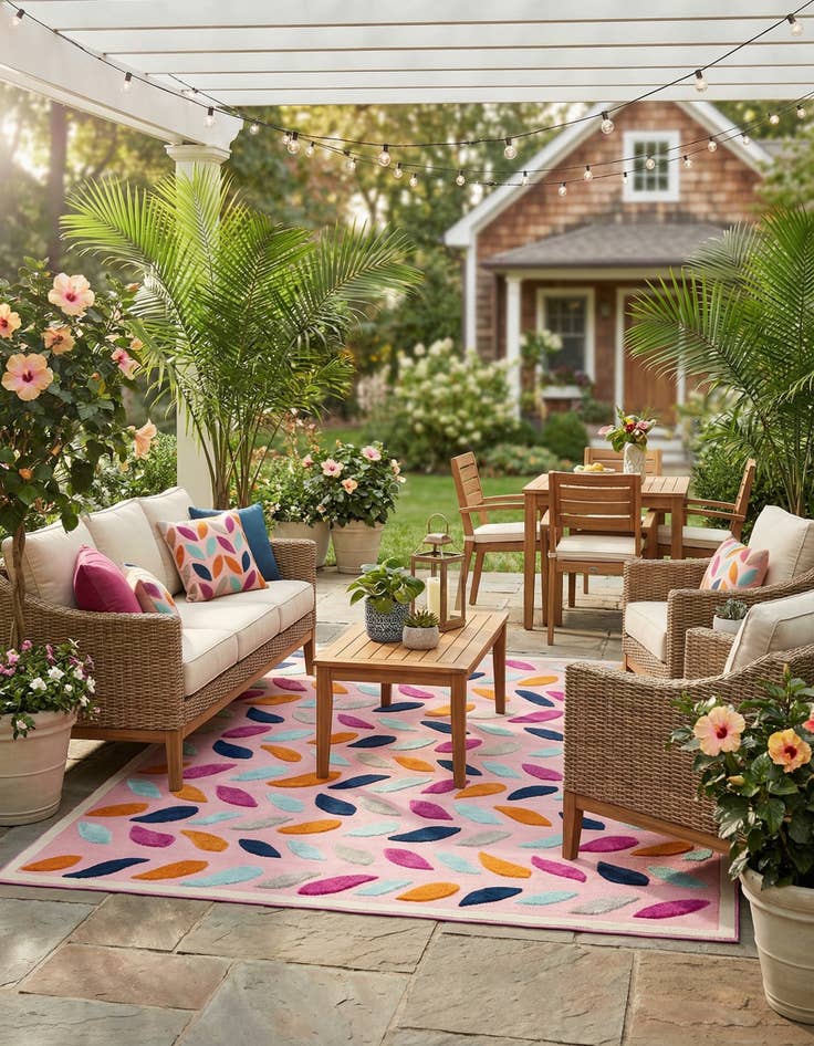 Detail image of 9' x 12' Easy-Clean Aruba Indoor / Outdoor Rug