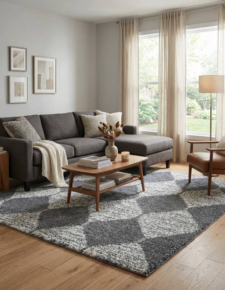 Detail image of  10' x 10' Serenity Shag Square Rug