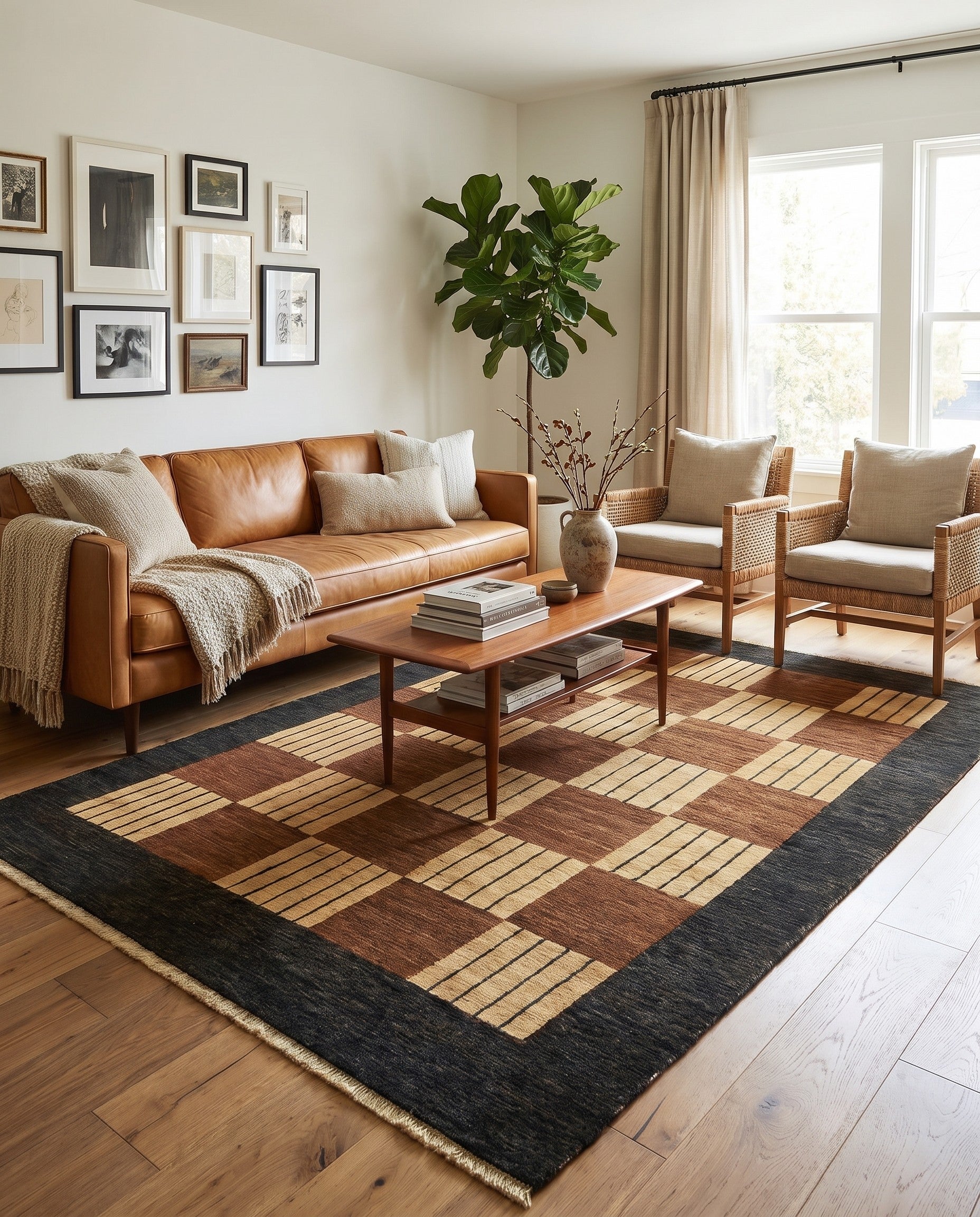 5' 4 x 7' 7 Hand Knotted Modern Ziegler Rug