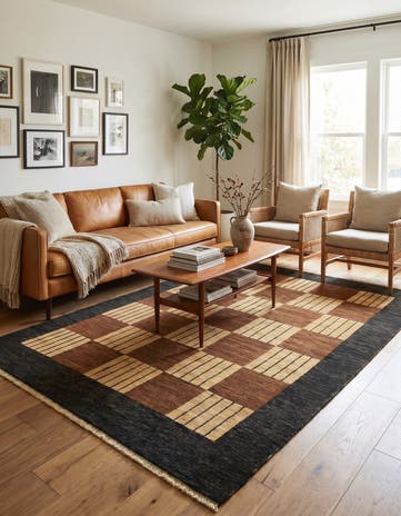 5' 4 x 7' 7 Hand Knotted Modern Ziegler Rug