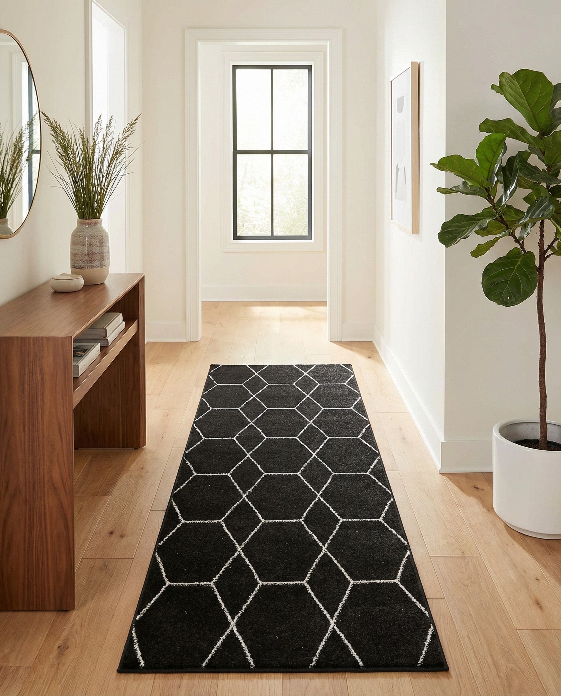  3' x 6' Lattice Frieze Runner Rug