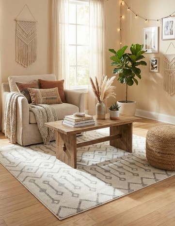 Pearl Bohemian Trellis Square Rug