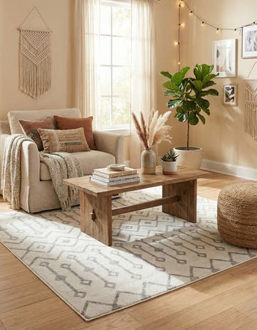 Pearl Bohemian Trellis Square Rug