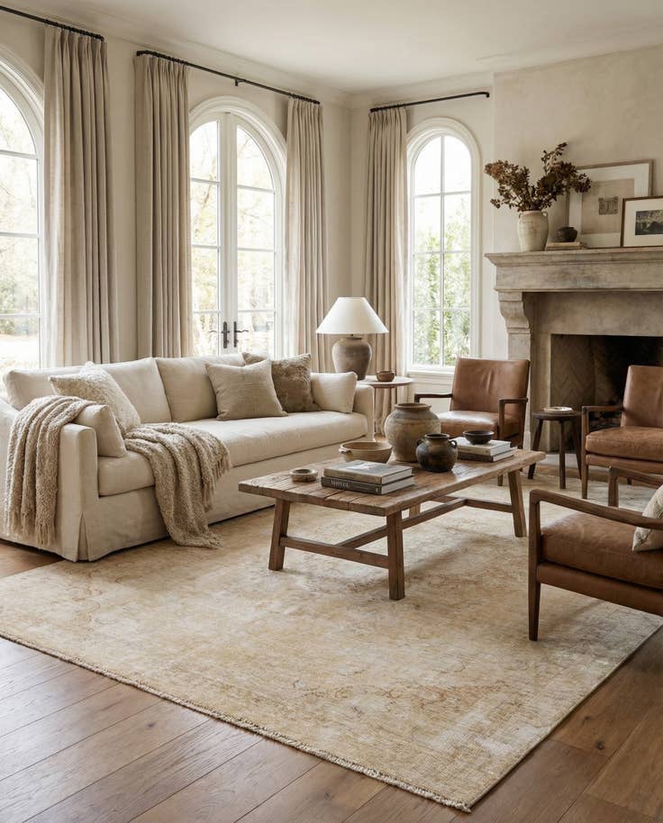 Detail image of 6' 4 x 9' 9 Hand Knotted Ultra Vintage Persian Wool Rug