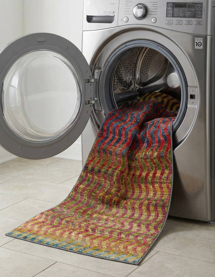 Detail image of 2' 7 x 12'  Washable Modern Indoor / Outdoor Runner Rug