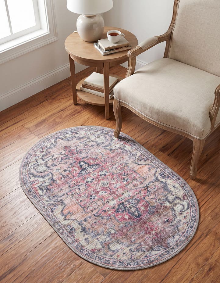 2' x 3' Washable Nostalgia Oval Rug