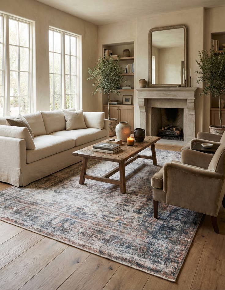 Detail image of 6' 8 x 10' 2  Hand Knotted Ultra Vintage Persian Wool Rug