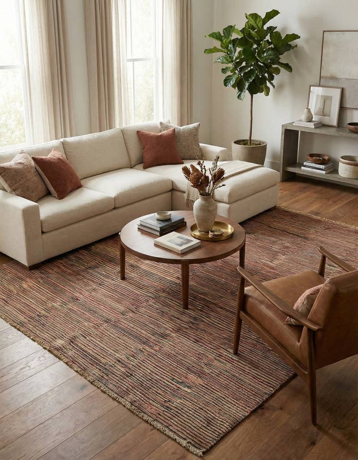 Detail image of 6' 6 x 6' 8  Hand Knotted Modern Ziegler Square Rug