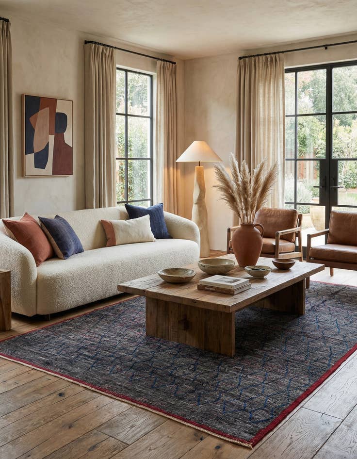 Detail image of 8' 1 x 11'  Hand Knotted Moroccan Wool Rug