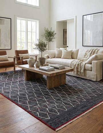 8' 5 x 10' 8 Hand Knotted Moroccan Wool Rug