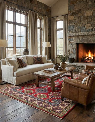 5' 1 x 7' Hand Knotted Kazak Rug