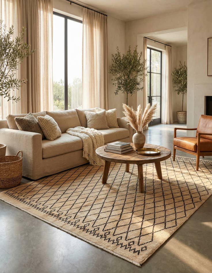 Detail image of  5' 2 x 7' 5  Hand Knotted Darya Wool Rug