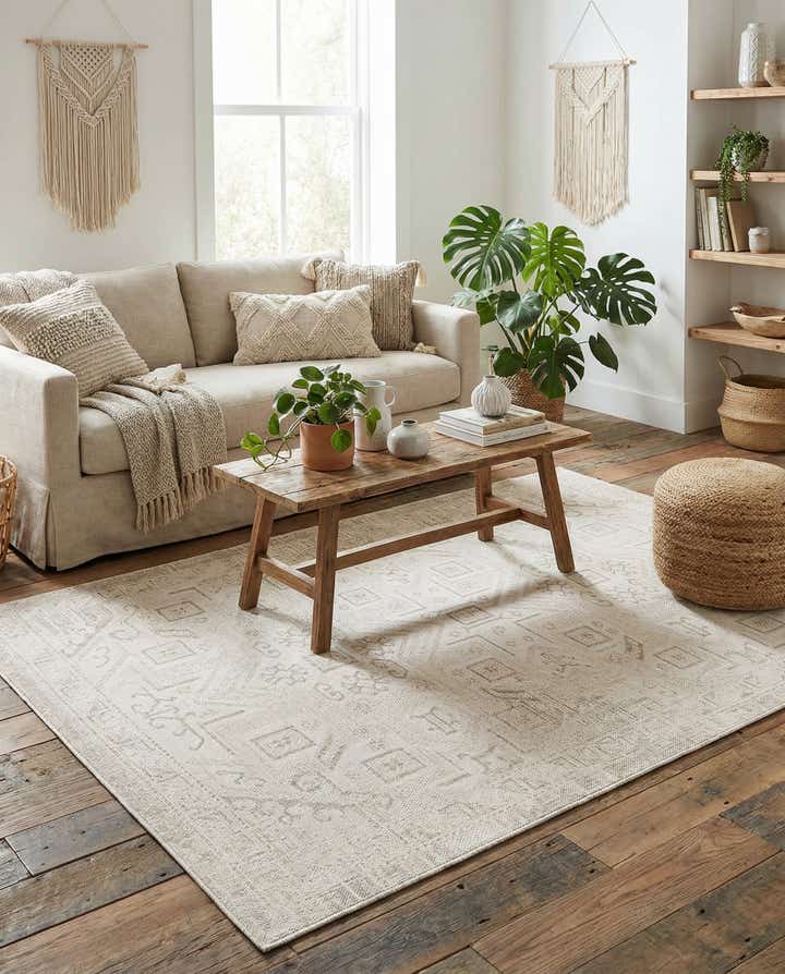 6' x 9' Easy-Clean Aztec Indoor / Outdoor Rug