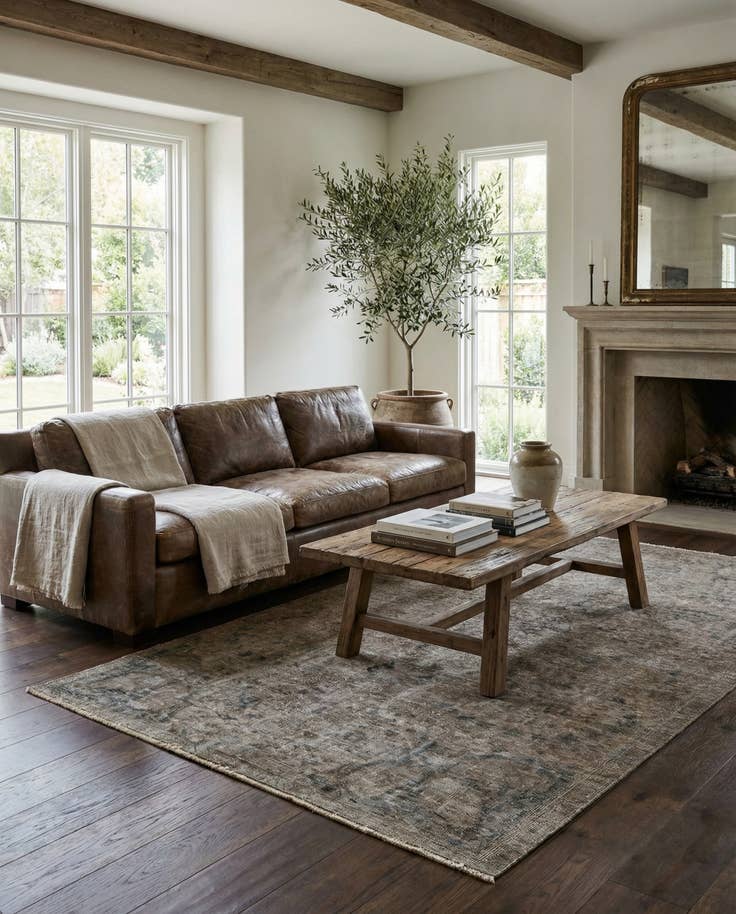 Detail image of 4' 8 x 7' 9 Hand Knotted Ultra Vintage Persian Wool Rug