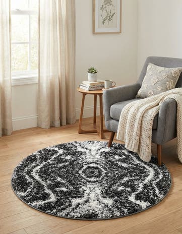 3' 3 x 3' 3 Athena Shag Round Rug