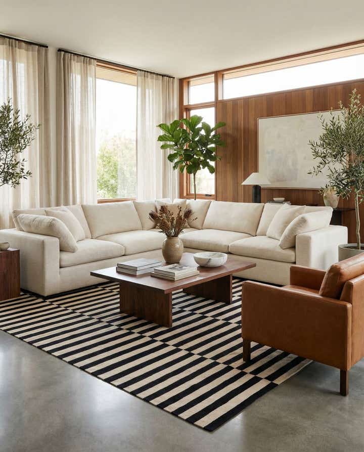 8' 2 x 11' 2 Hand Woven Kilim Modern Wool Rug